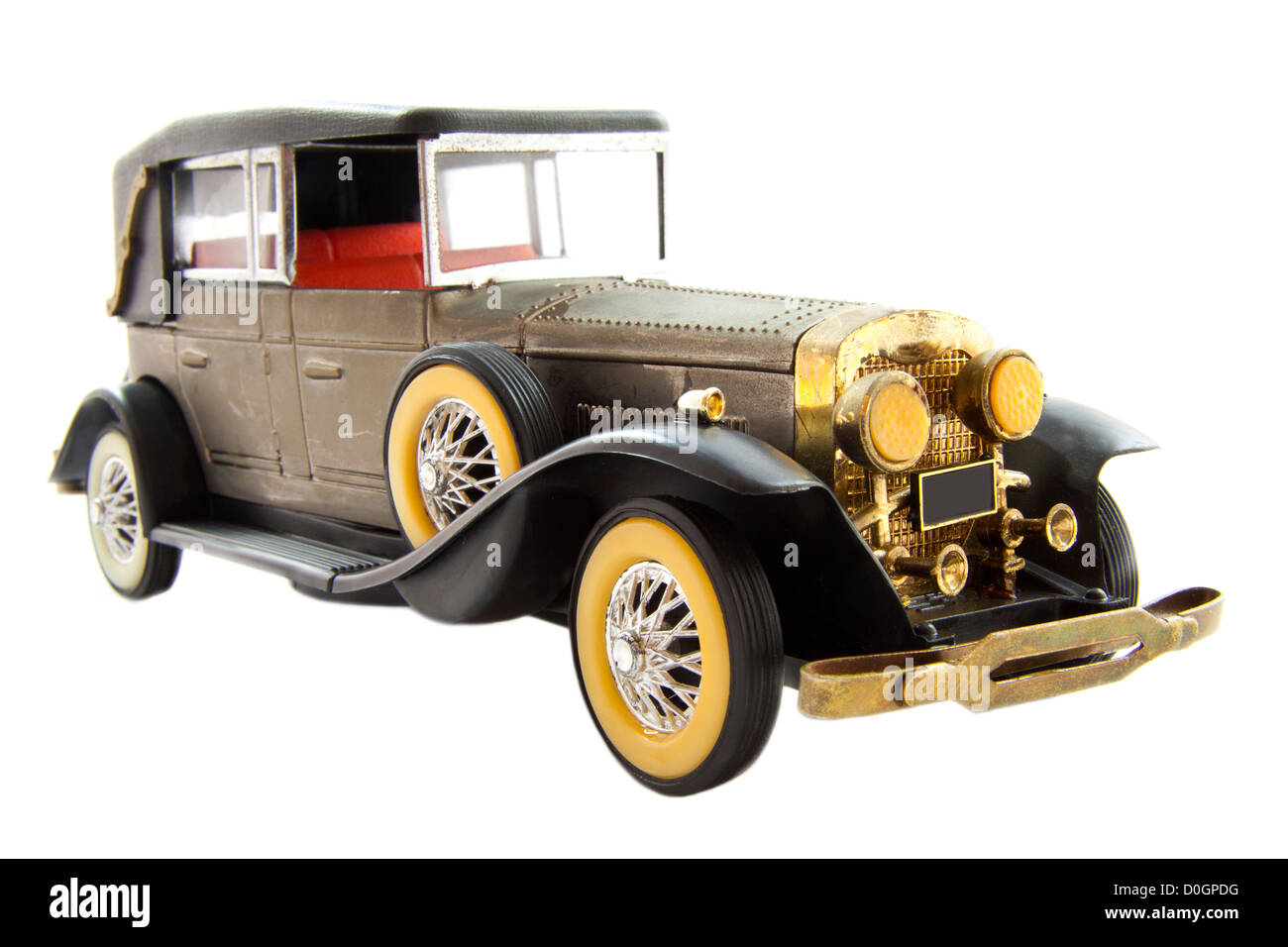 Old american vintage car isolated over white Stock Photo Alamy