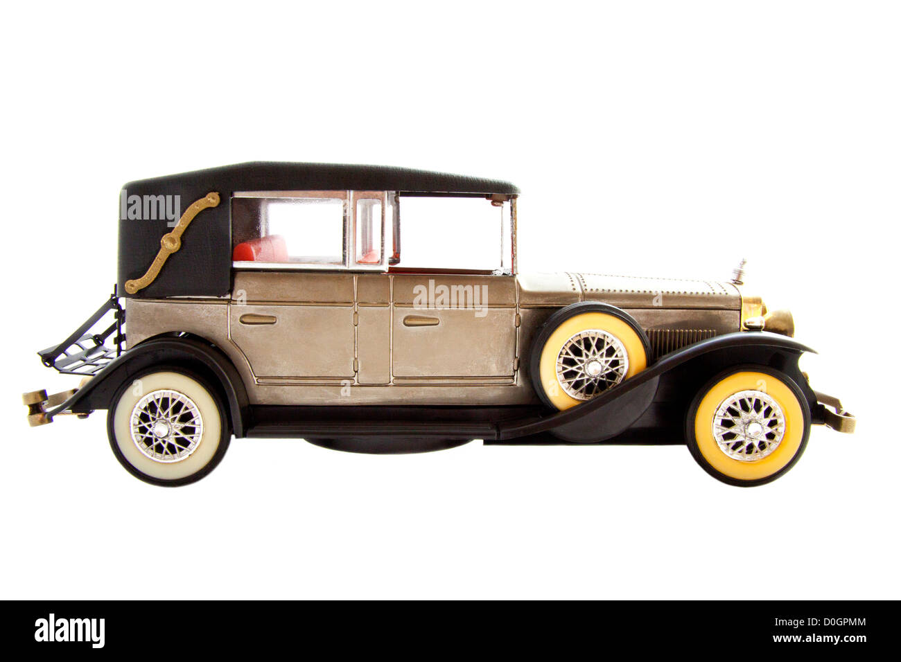 Old american vintage car isolated over white Stock Photo - Alamy