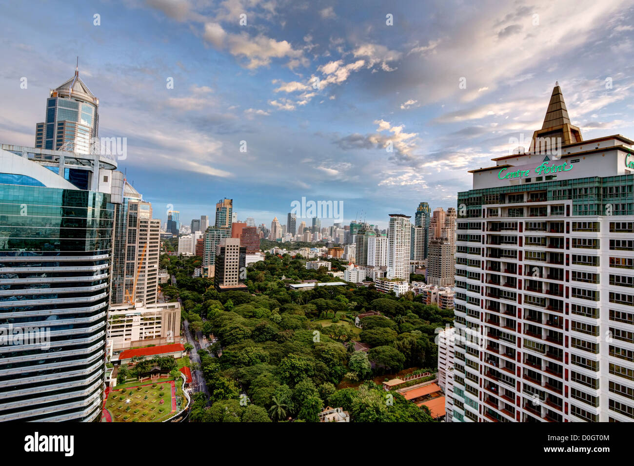 View over US Ambassador's Residence | Wireless Road | Bangkok Stock Photo