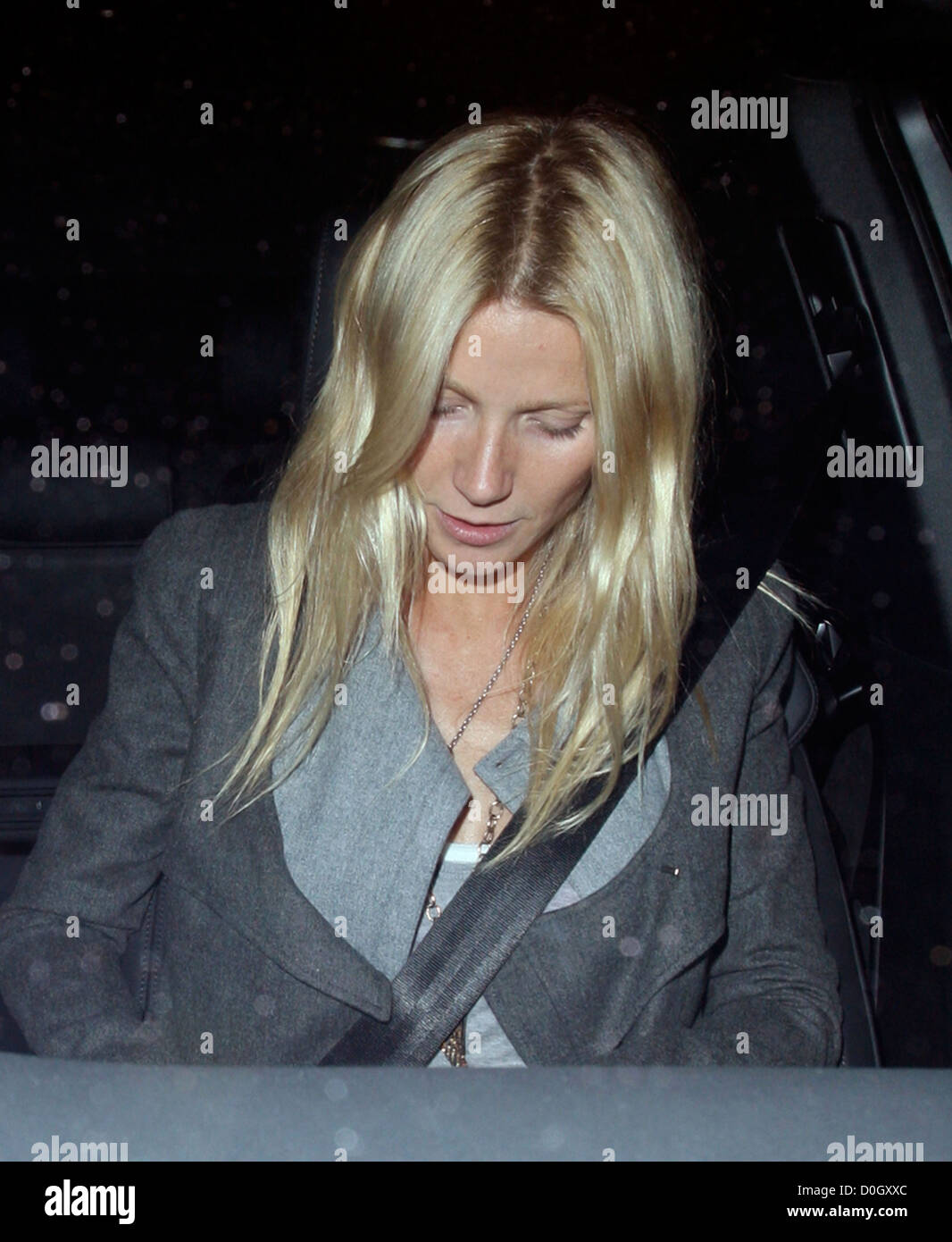 Gwyneth Paltrow is seen leaving Locanda Locatelli restaurant in London. London, England - 21.09.10 Stock Photo