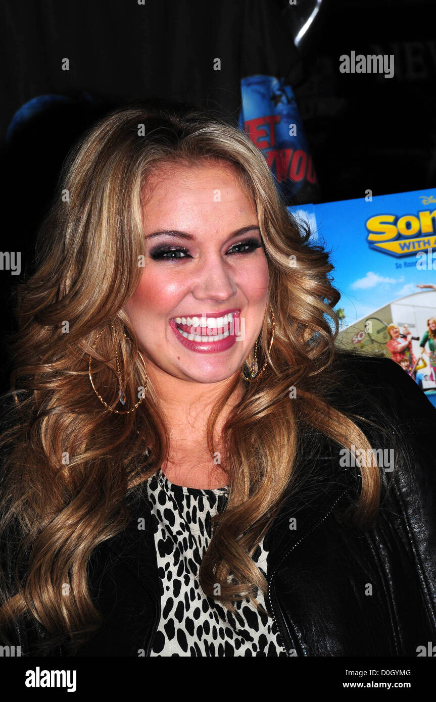 Tiffany Thornton promotes Disney Channel's 'Sonny With A Chance' at Planet Hollywood in Times Square New York City, USA - Stock Photo