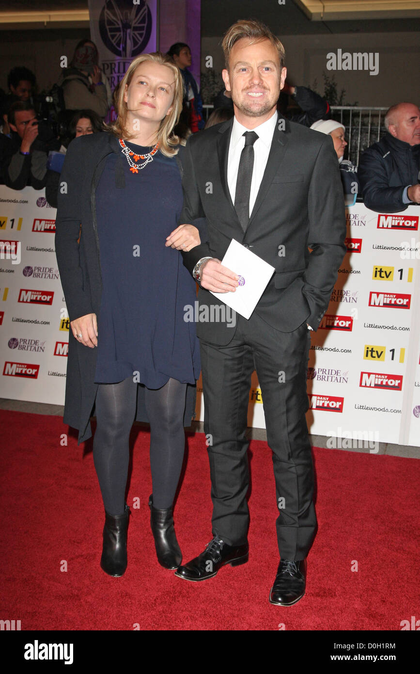 Jason Donovan with his wife Angela Malloch Britain Awards 2010 held at the Grosvenor House - Arrivals. London, England - Stock Photo