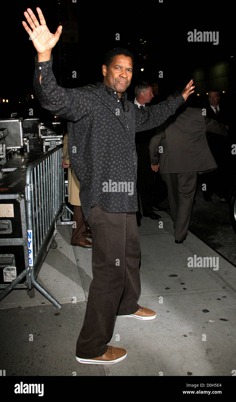 Denzel Washington at the Ed Sullivan theatre 