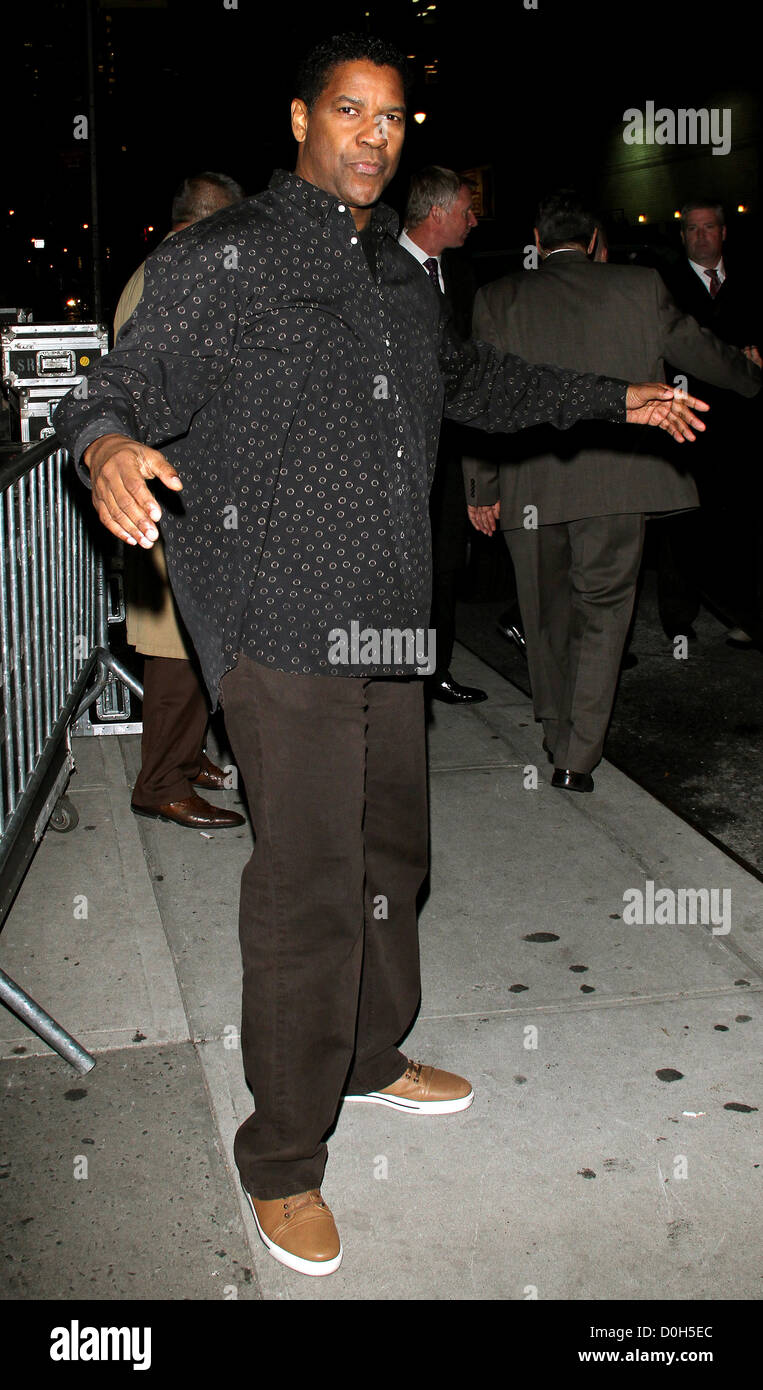 Denzel Washington at the Ed Sullivan theatre for 