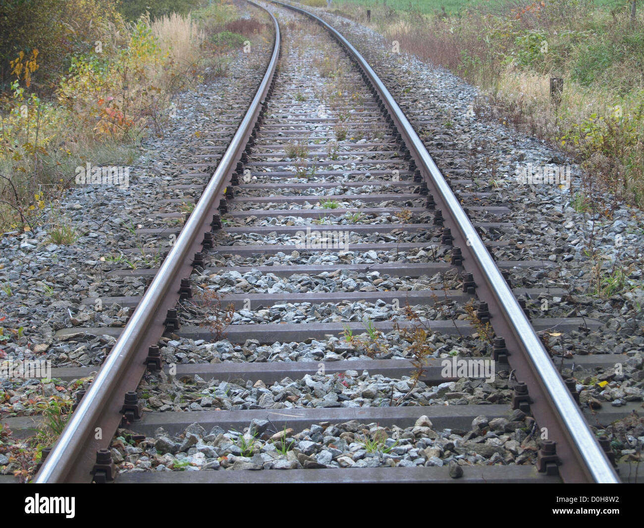 railway lines / Eisenbahnschienen Stock Photo