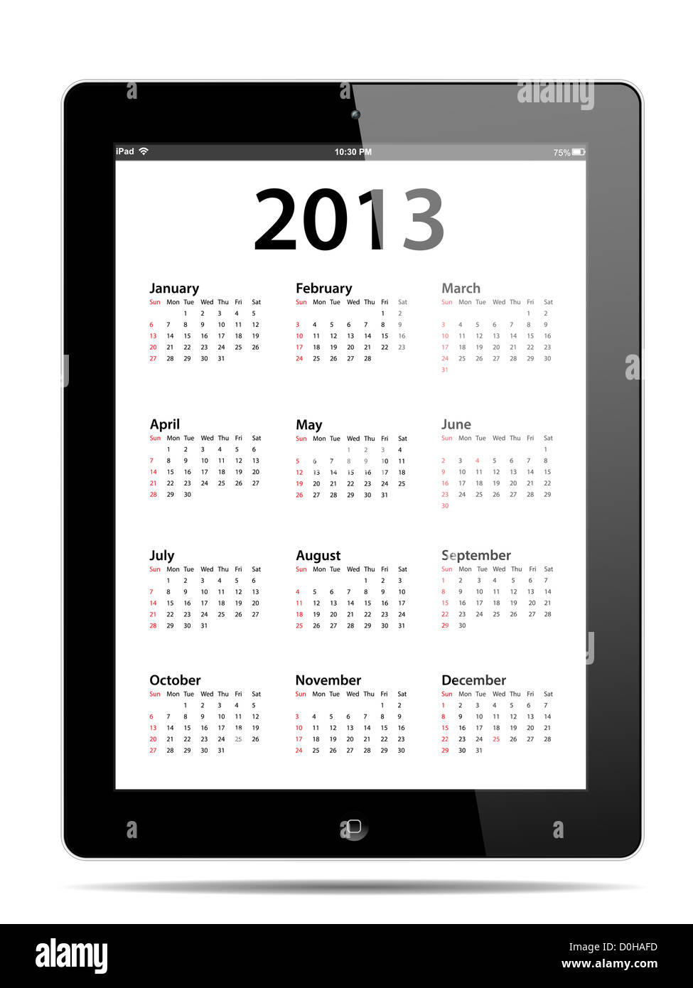 Vector Calendar 2013 Stock Vector (Royalty Free) 111980474