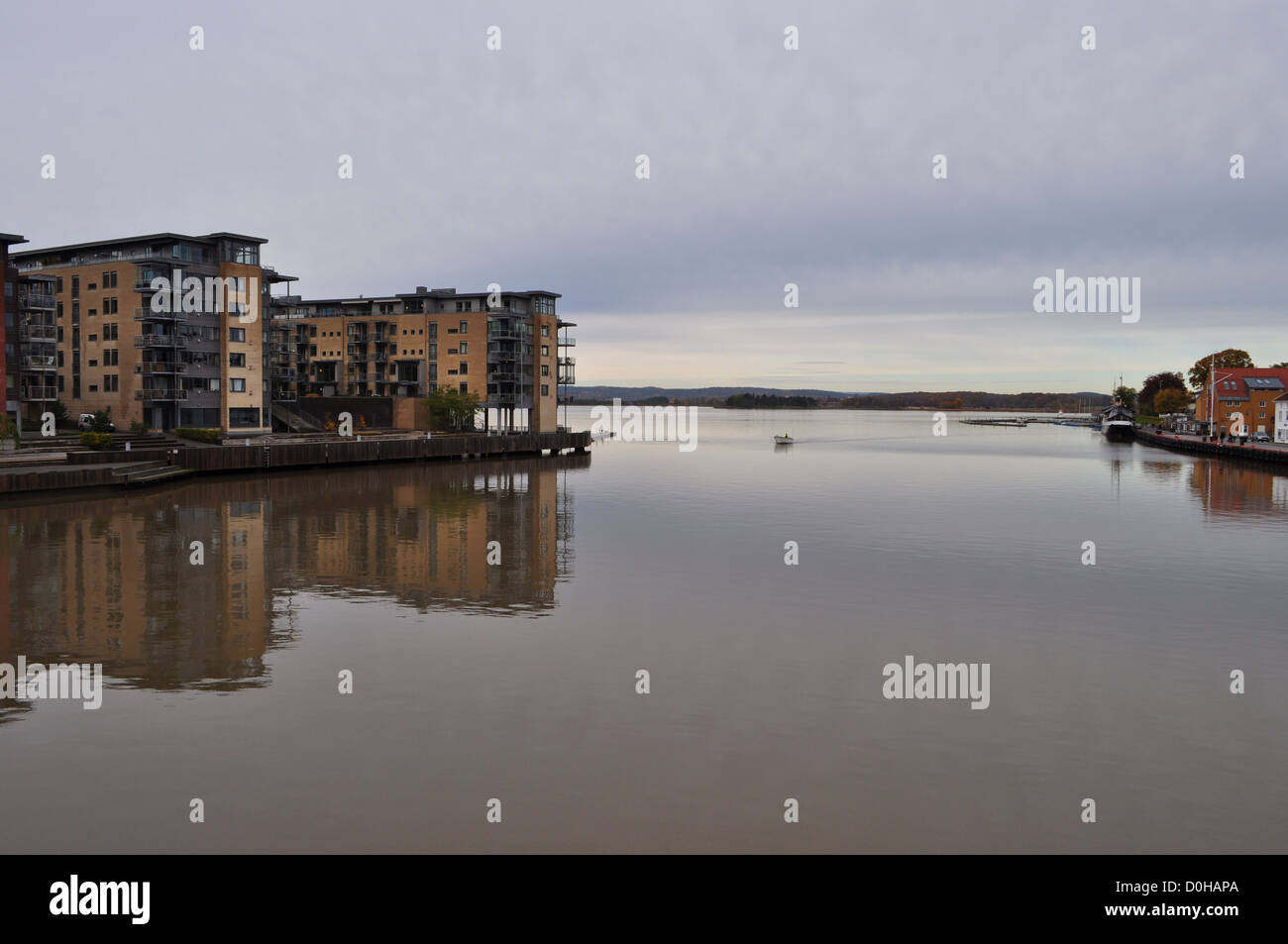 Waterfront at Tonsberg in Norway with Apartments Stock Photo Alamy