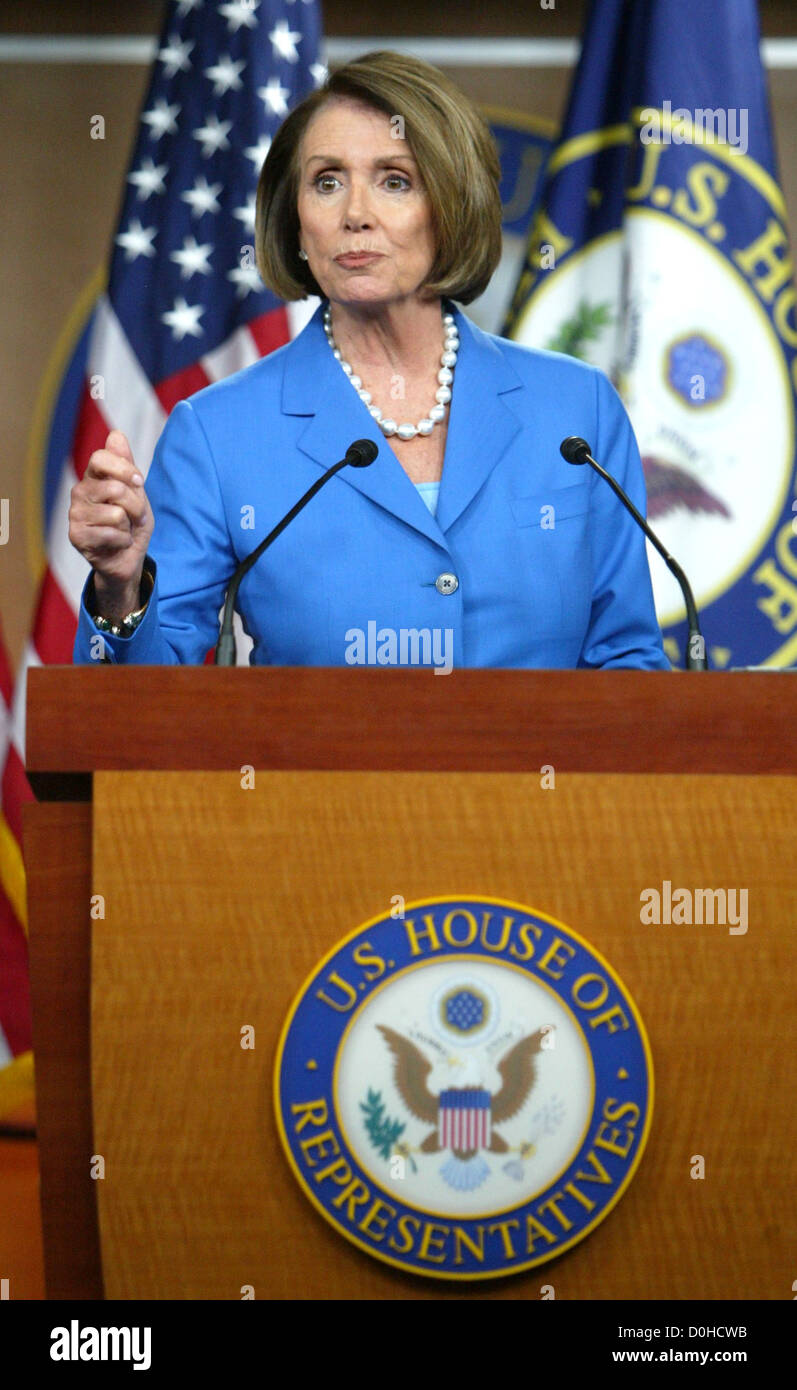 Speaker of the House Nancy Pelosi holds her weekly news conference in the U.S. Capitol Washington DC, USA - 16.10.10 Stock Photo