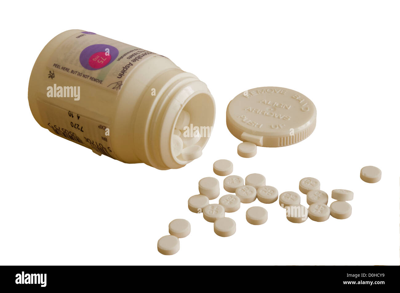 Bottle of Aspirin Tablets Stock Photo Alamy