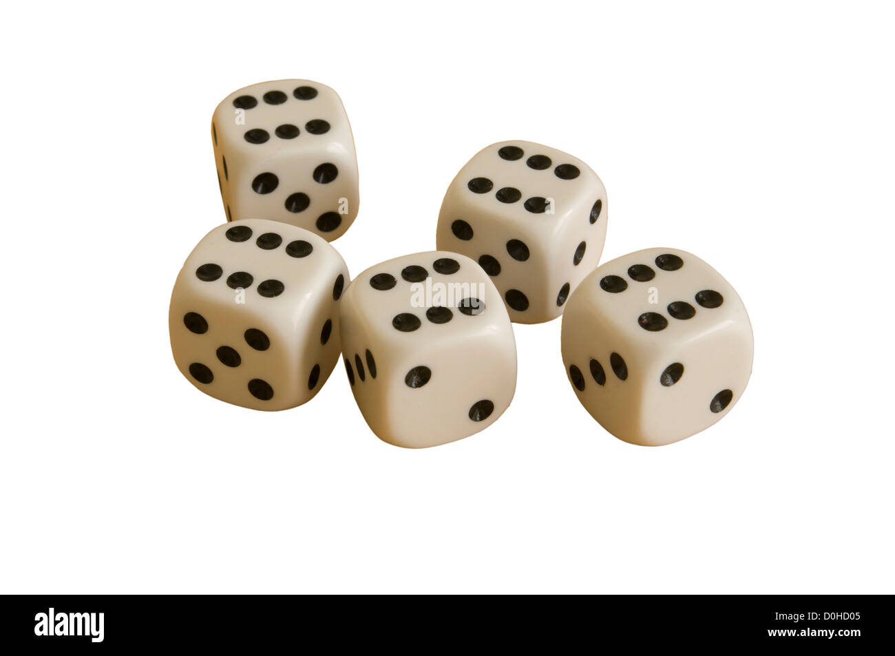 Dice Five Sixes Stock Photo Alamy