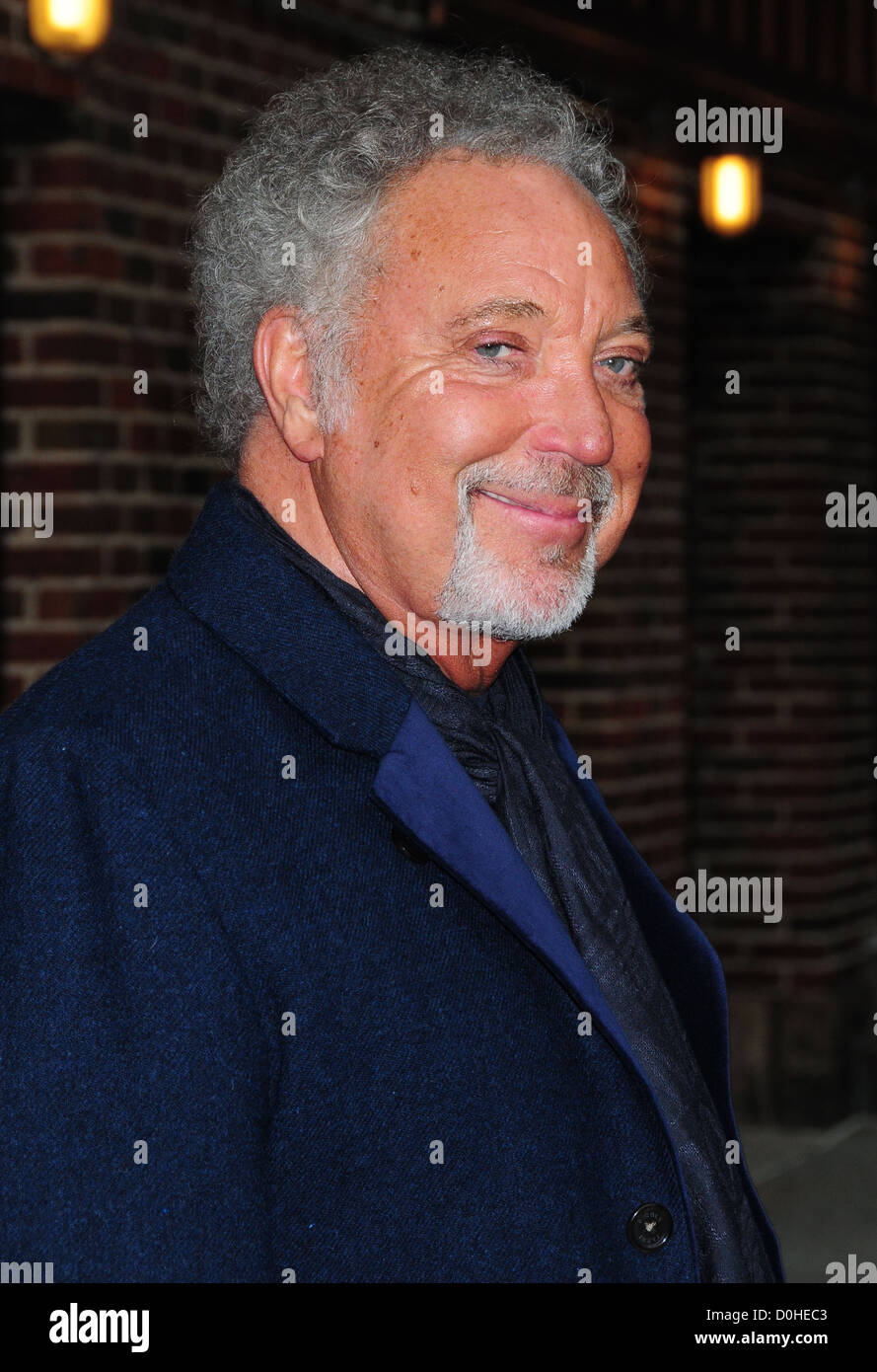 Tom Jones outside The Ed Sullivan Theater for 'The Late Show with David Letterman' New York City, USA - 22.09.10 Stock Photo