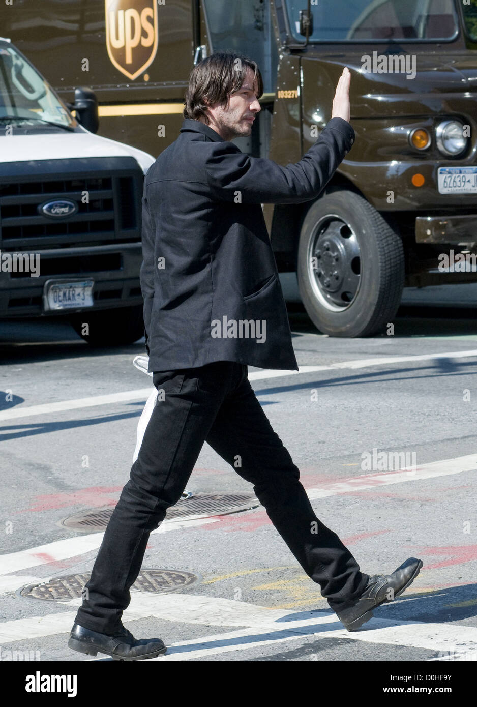 Keanu Reeves on the set of his new film 'Generation Um' New York City ...