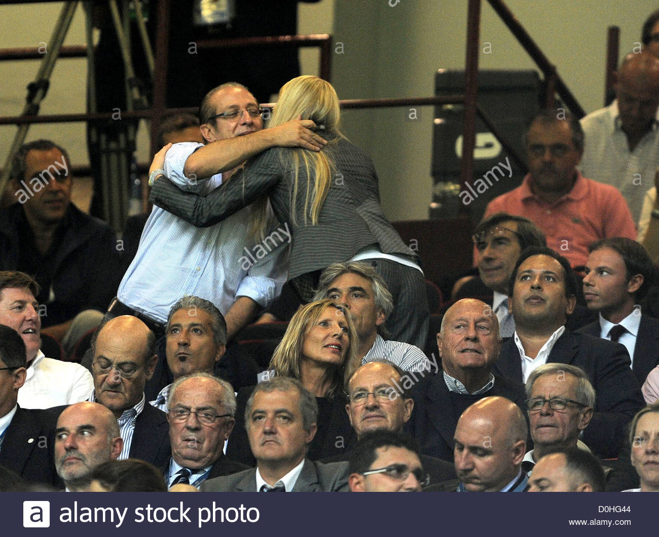 Paolo Berlusconi And Barbara Berlusconi A C Milan V Aj Auxerre At Stock Photo Alamy