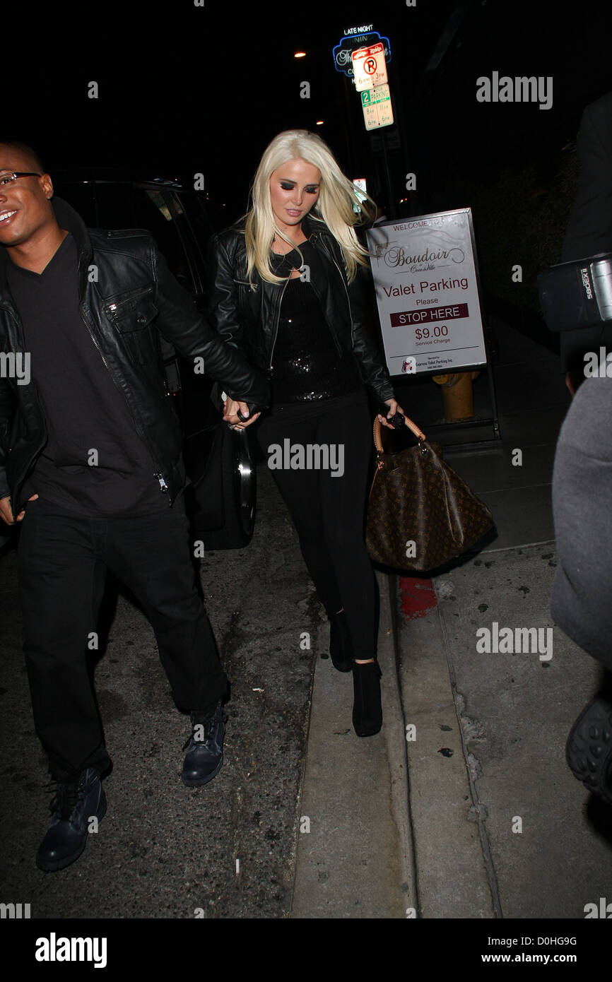 Karissa Shannon arriving at STK restaurant Los Angeles, California - 22.09.10 Stock Photo