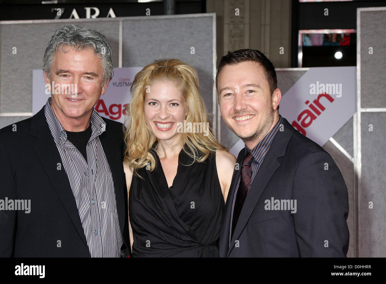 Patrick Duffy, daughter-in-law Emily Cutler, and his son Cor Duffy Los  Angeles Premiere of "You Again" held at the El Capitan Stock Photo - Alamy