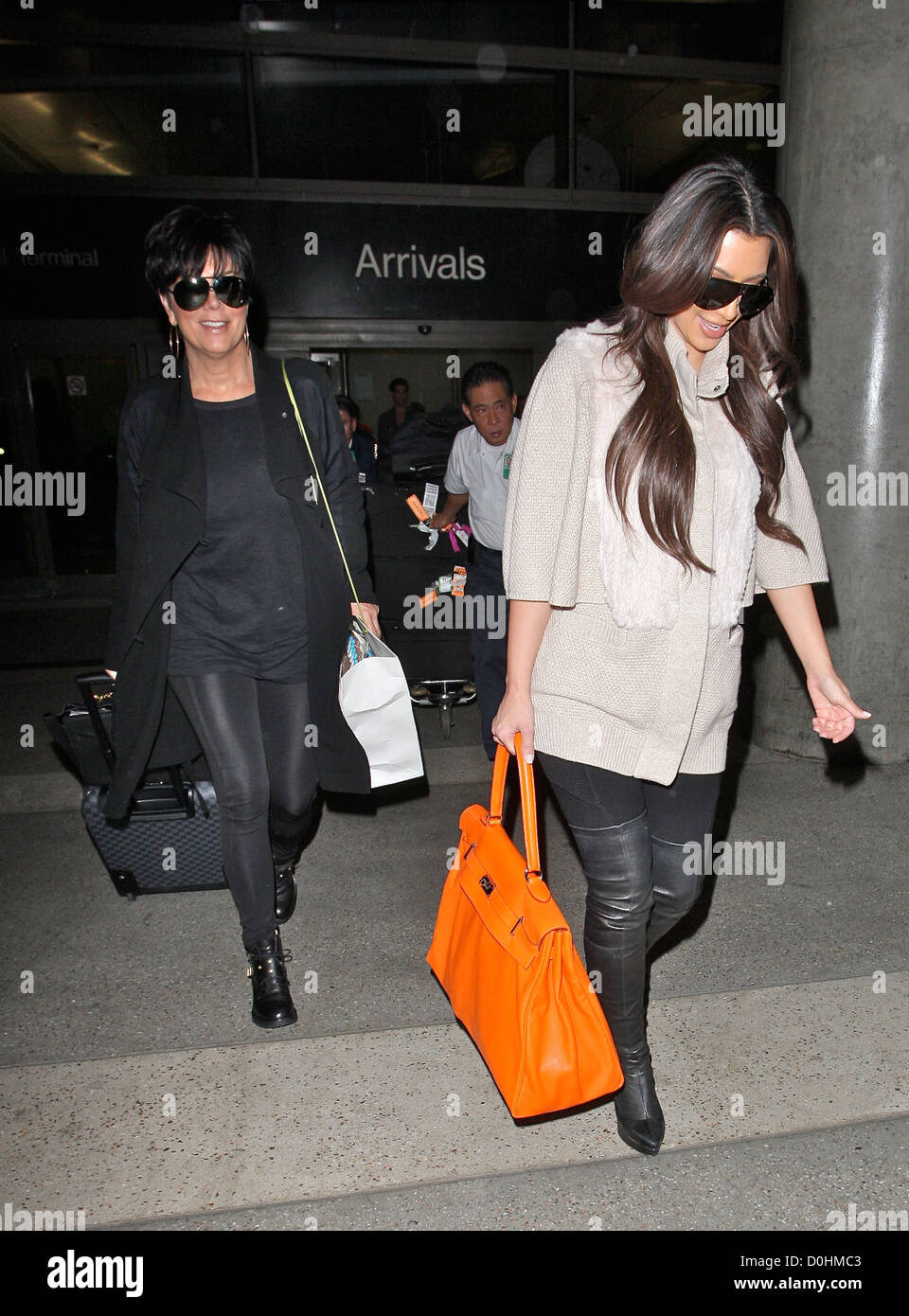 Kim Kardashian and her mother Kris Jenner leaving the Louis Vuitton store  in Beverly Hills Los Angeles, California - 10.12.08 Stock Photo - Alamy