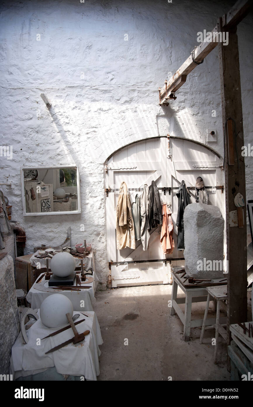 A view of the studio interior at The Barbara Hepworth Museum in St Ives. Stock Photo