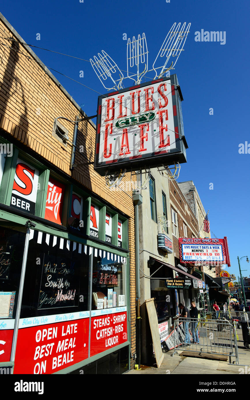 Beale Street Blues Music Memphis Tennessee TN Stock Photo - Alamy