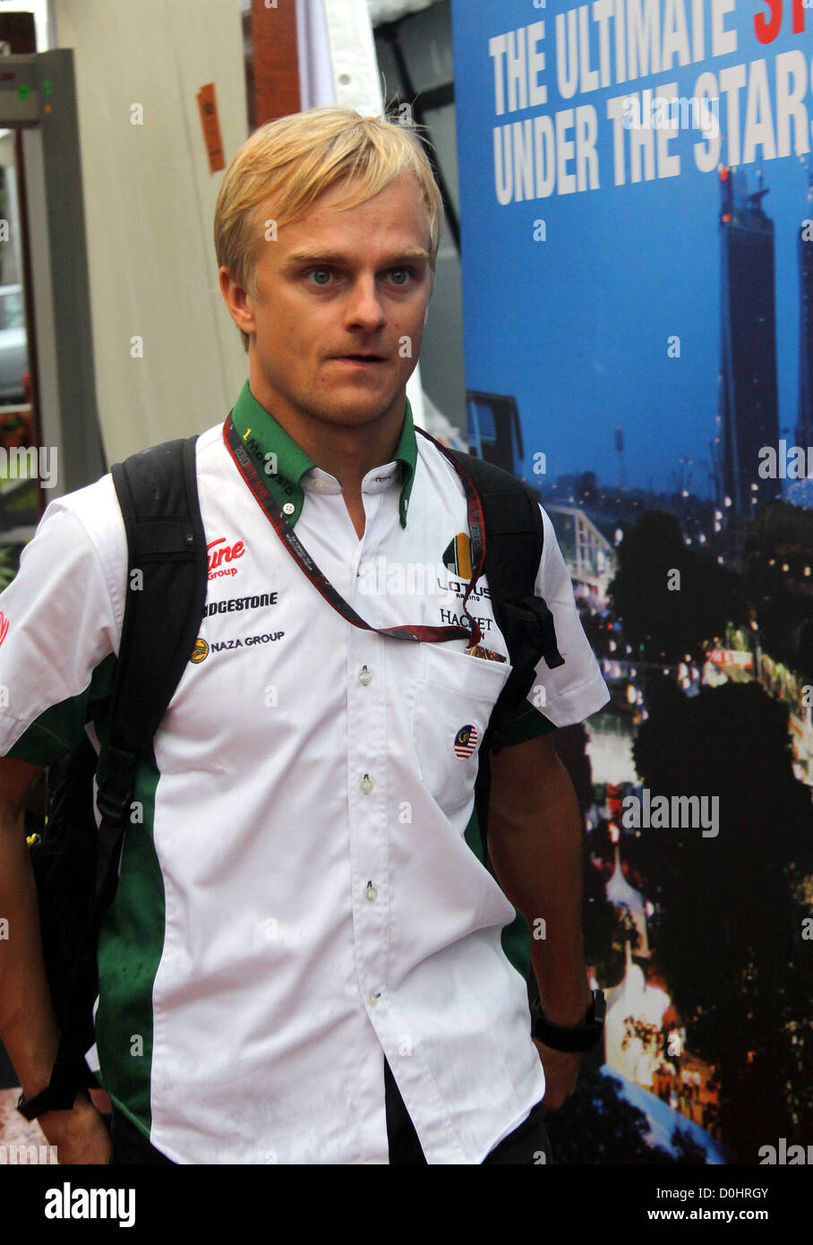 Heikki Kovalainen Formula One GP Singapore - celebrity sightings