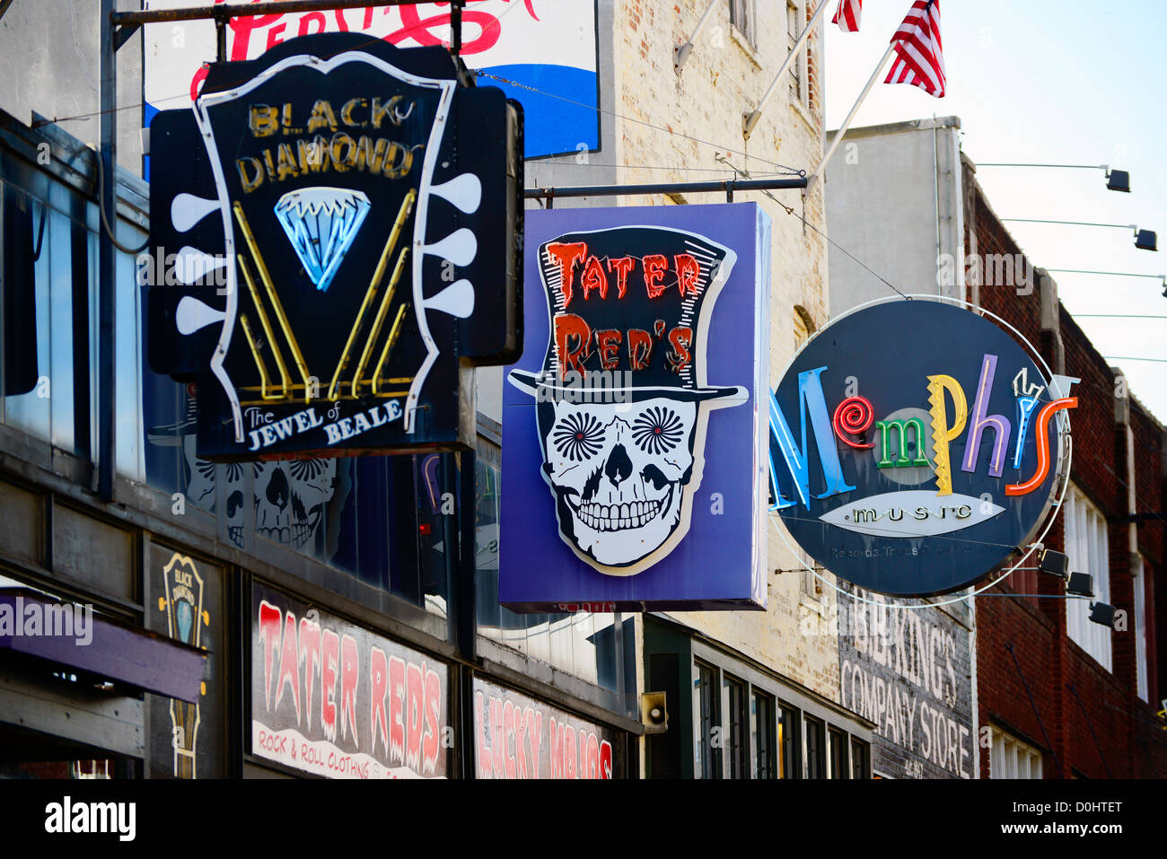 Beale Street Blues Music Memphis Tennessee TN Stock Photo - Alamy