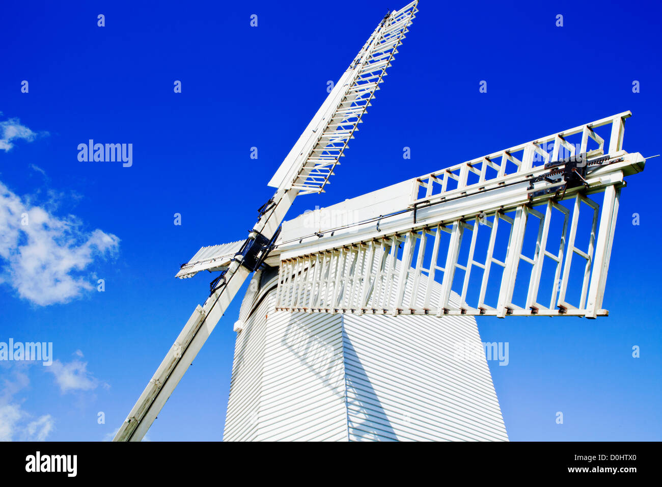 The white weatherboard windmill at Chillenden in Kent. Stock Photo