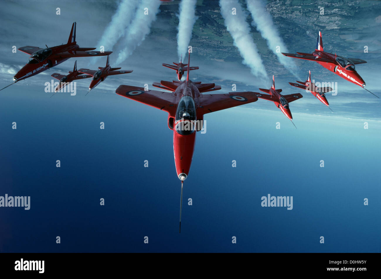 Red Arrows Gnat display aircraft used from 1965 to 1978 Stock Photo