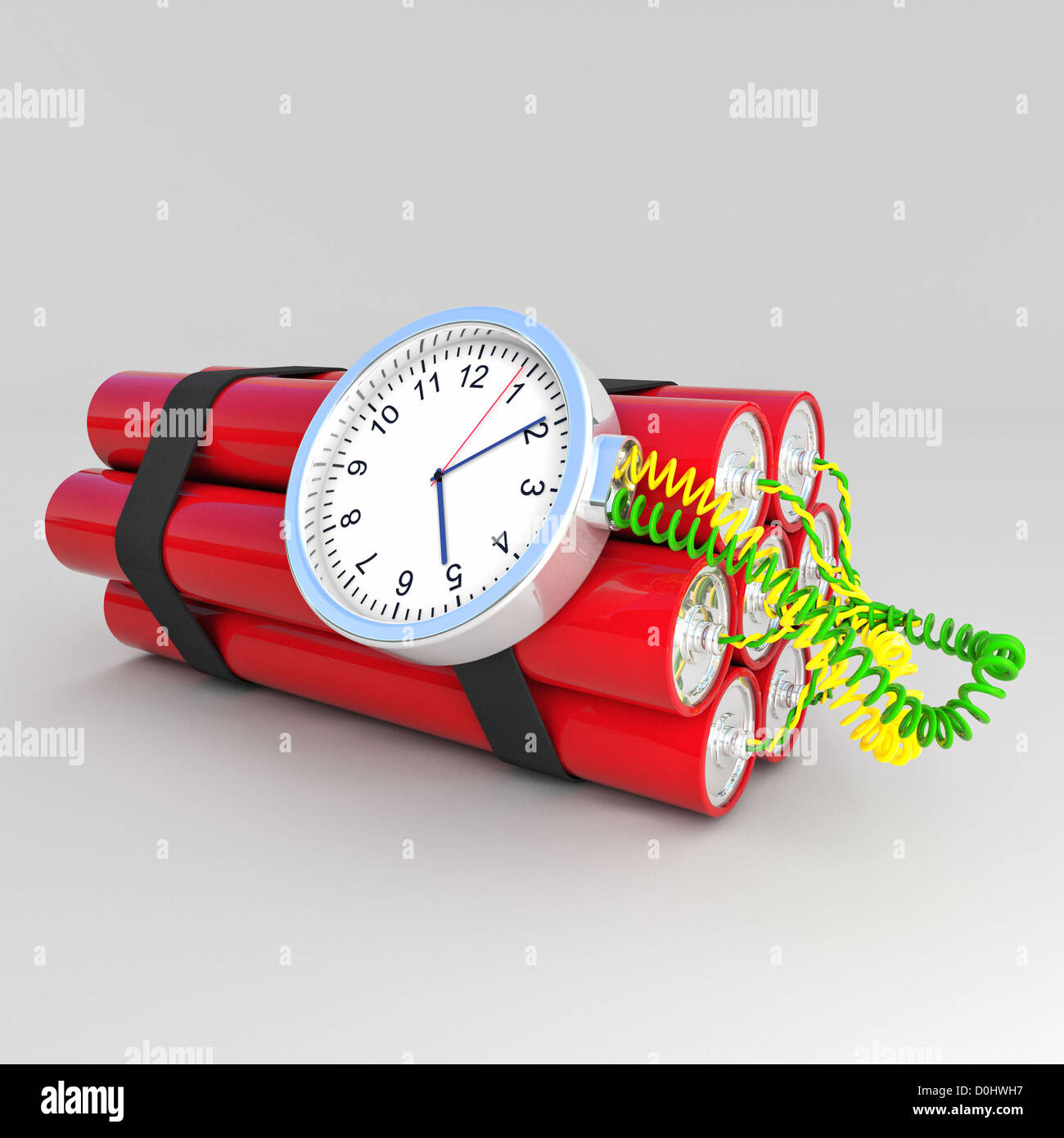 3d image of time bomb Stock Photo