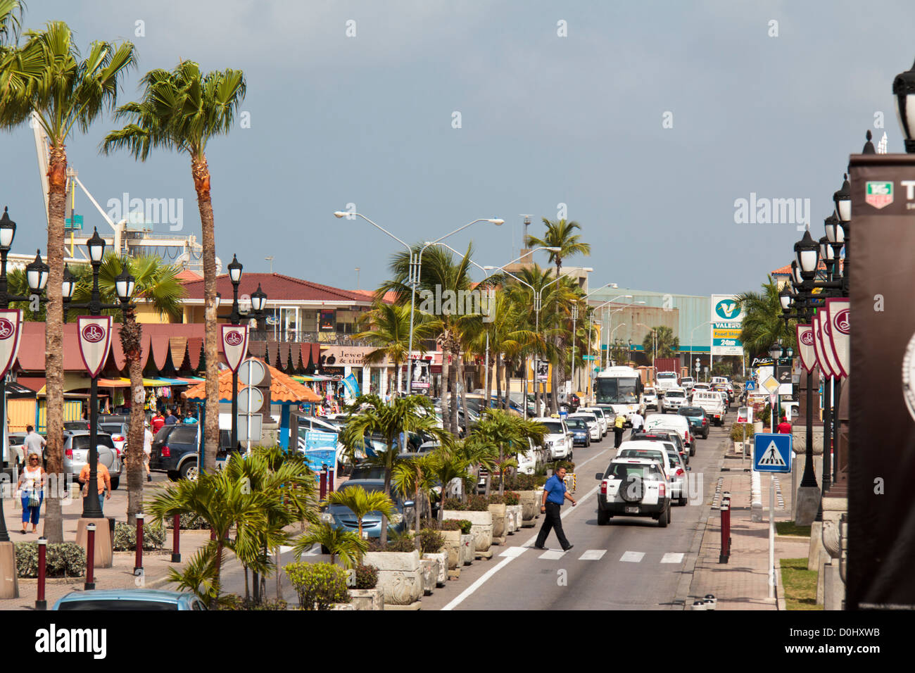 Waterfront shopping street, Lloyd G. Smith Blvd, Oranjestad, Aruba