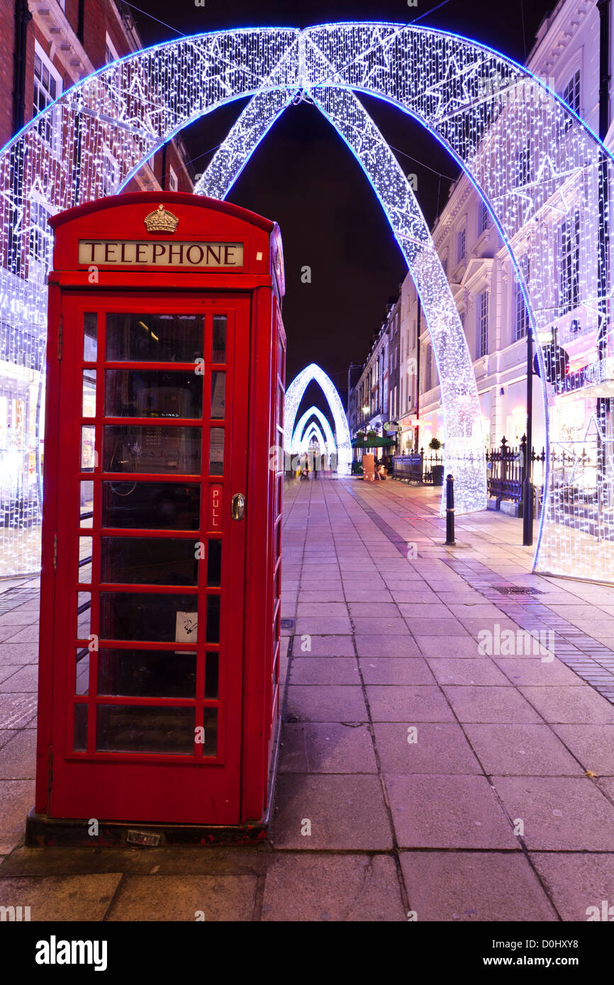 Christmas lights on South Molton Street in London. Stock Photo