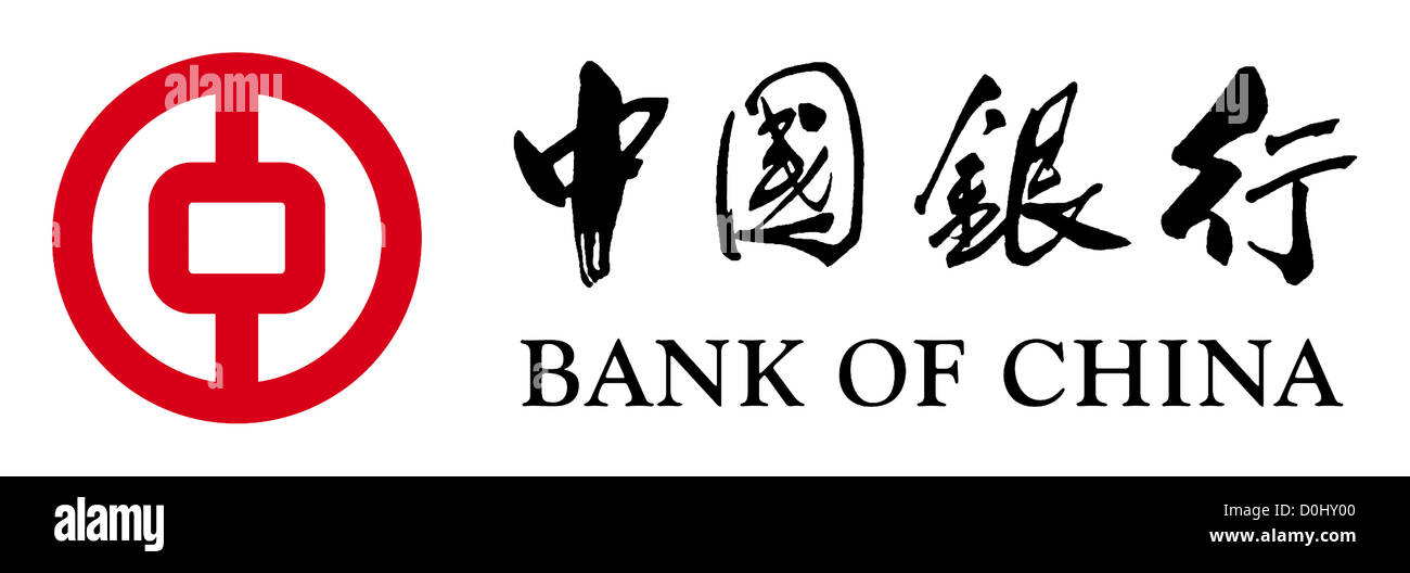 Logo of the Bank of China BOC with seat in Beijing. Stock Photo