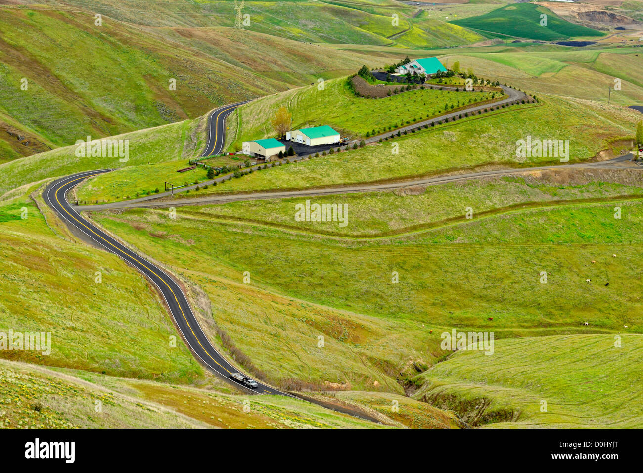 View from the Lewiston Hill, Lewiston (hill), Idaho, USA Stock Photo