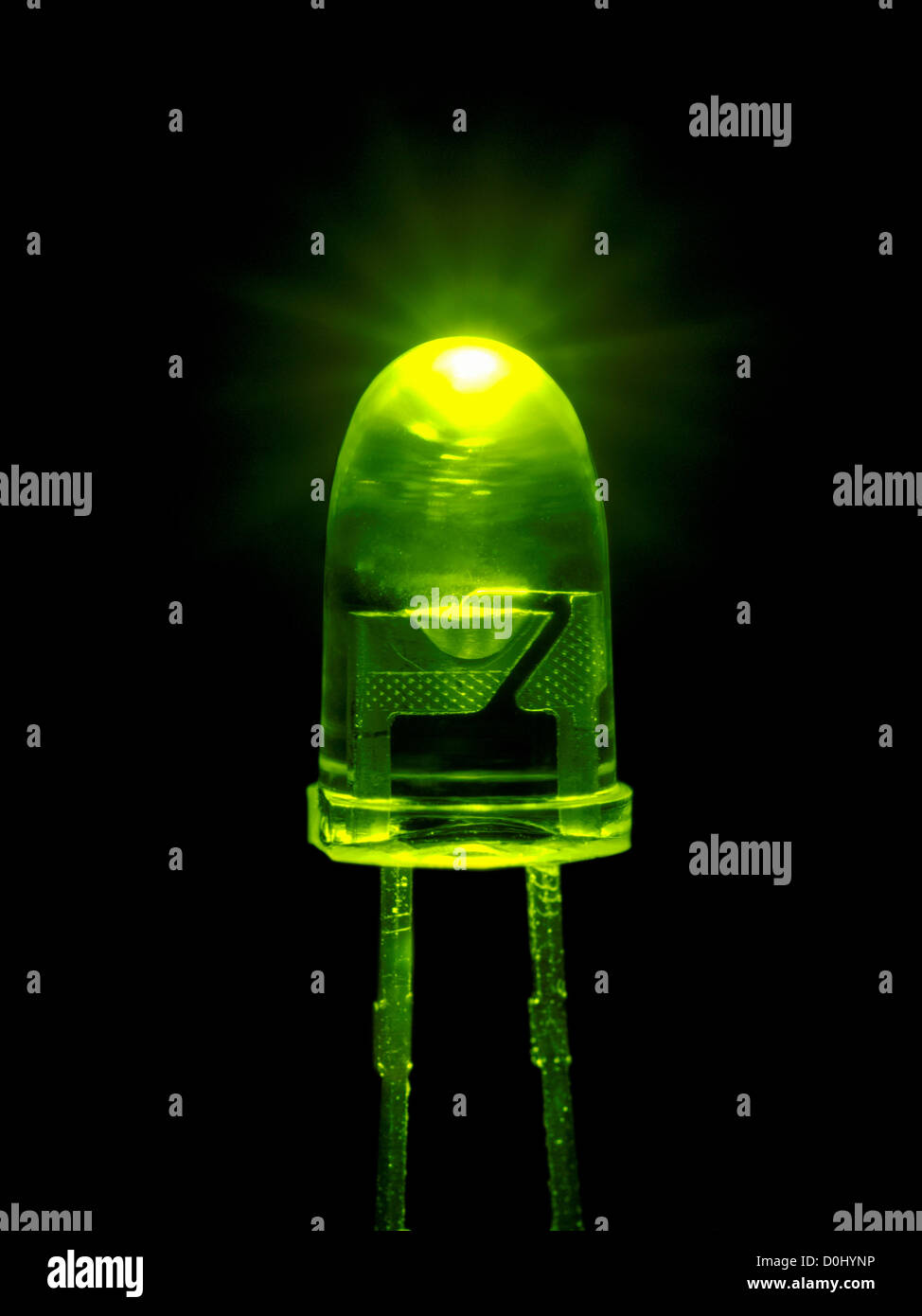 Green Light-Emitting Diode Stock Photo