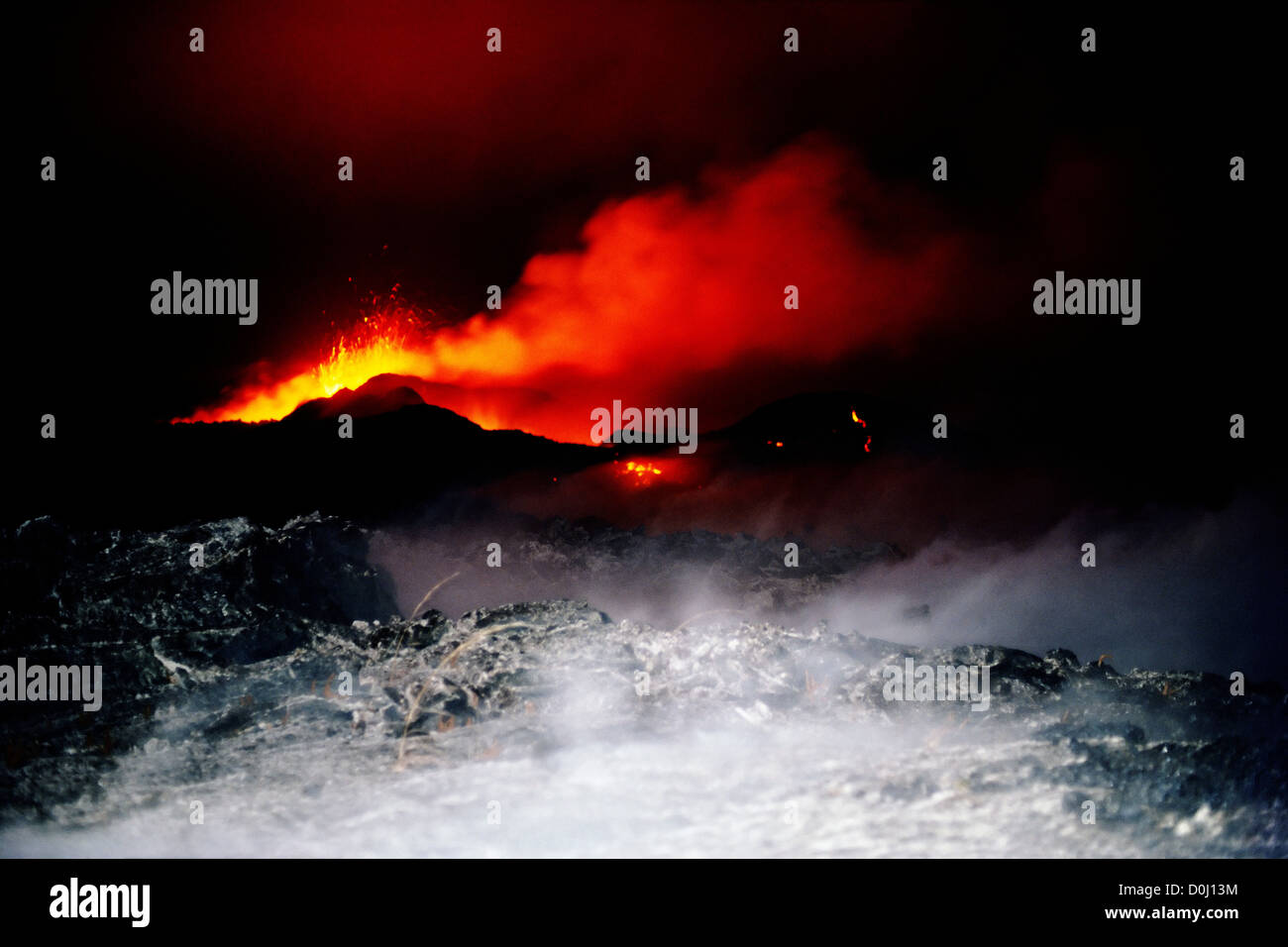 Eruption of Kilauea Stock Photo
