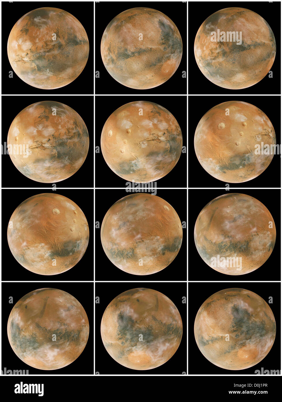 Digital Illustration of Mars' Rotation Stock Photo Alamy