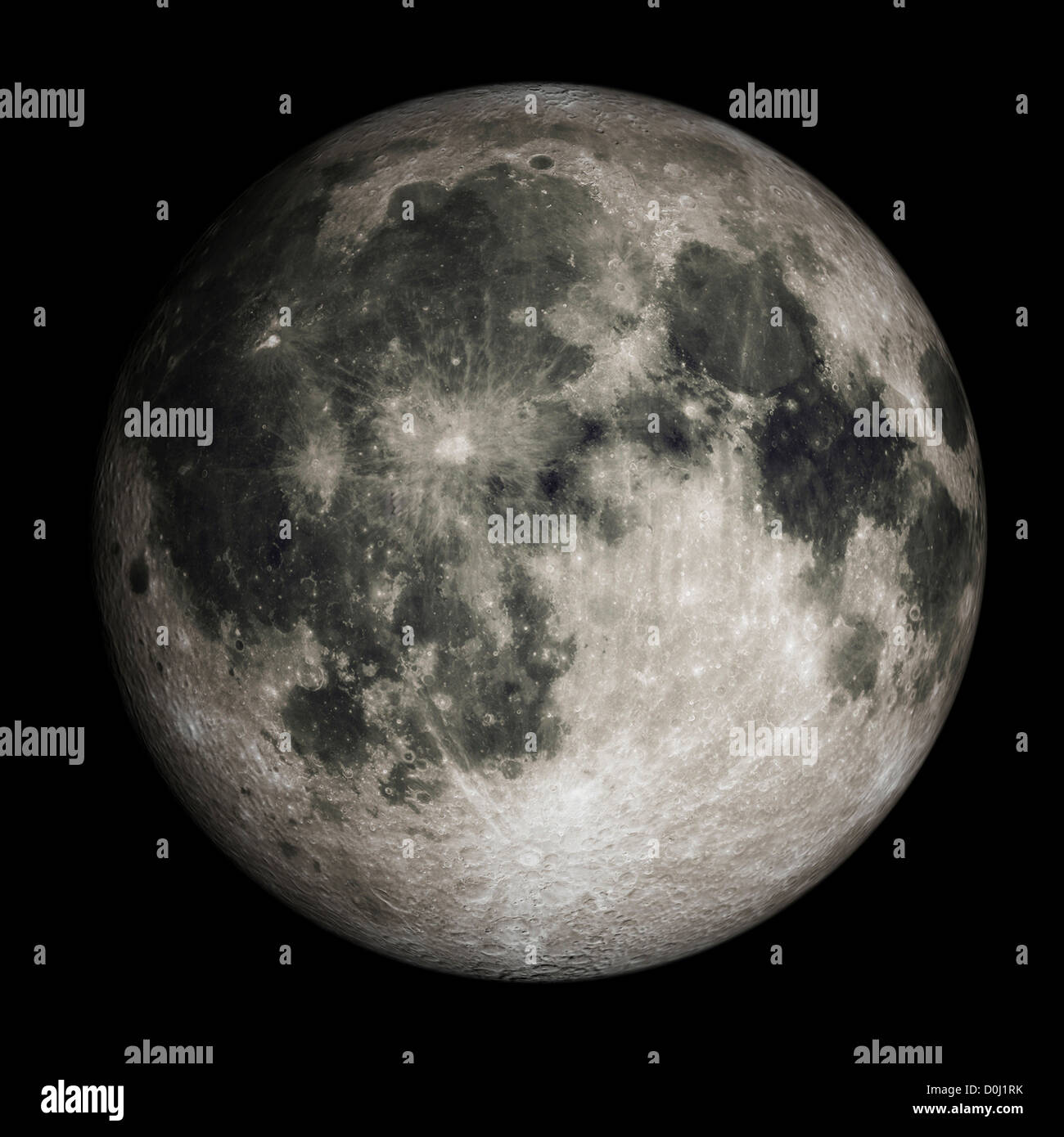 Digital Illustration of a Full Moon Stock Photo - Alamy