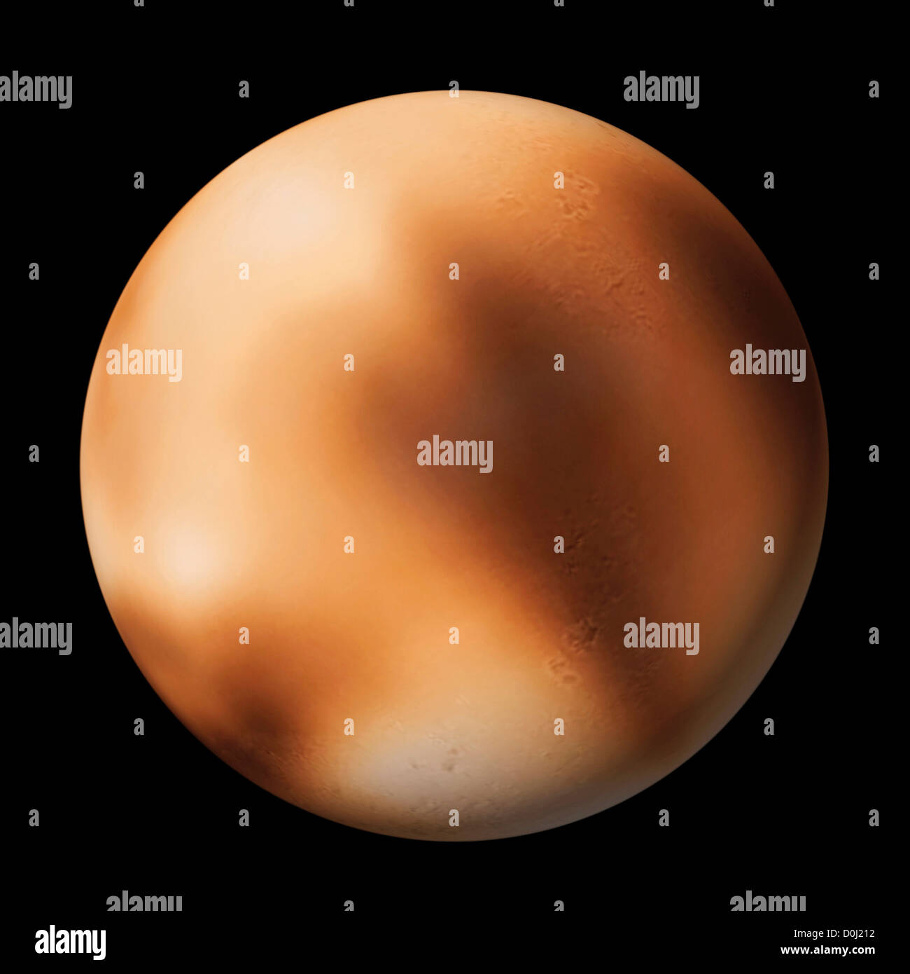 Digital Illustration of the Planet Pluto Stock Photo