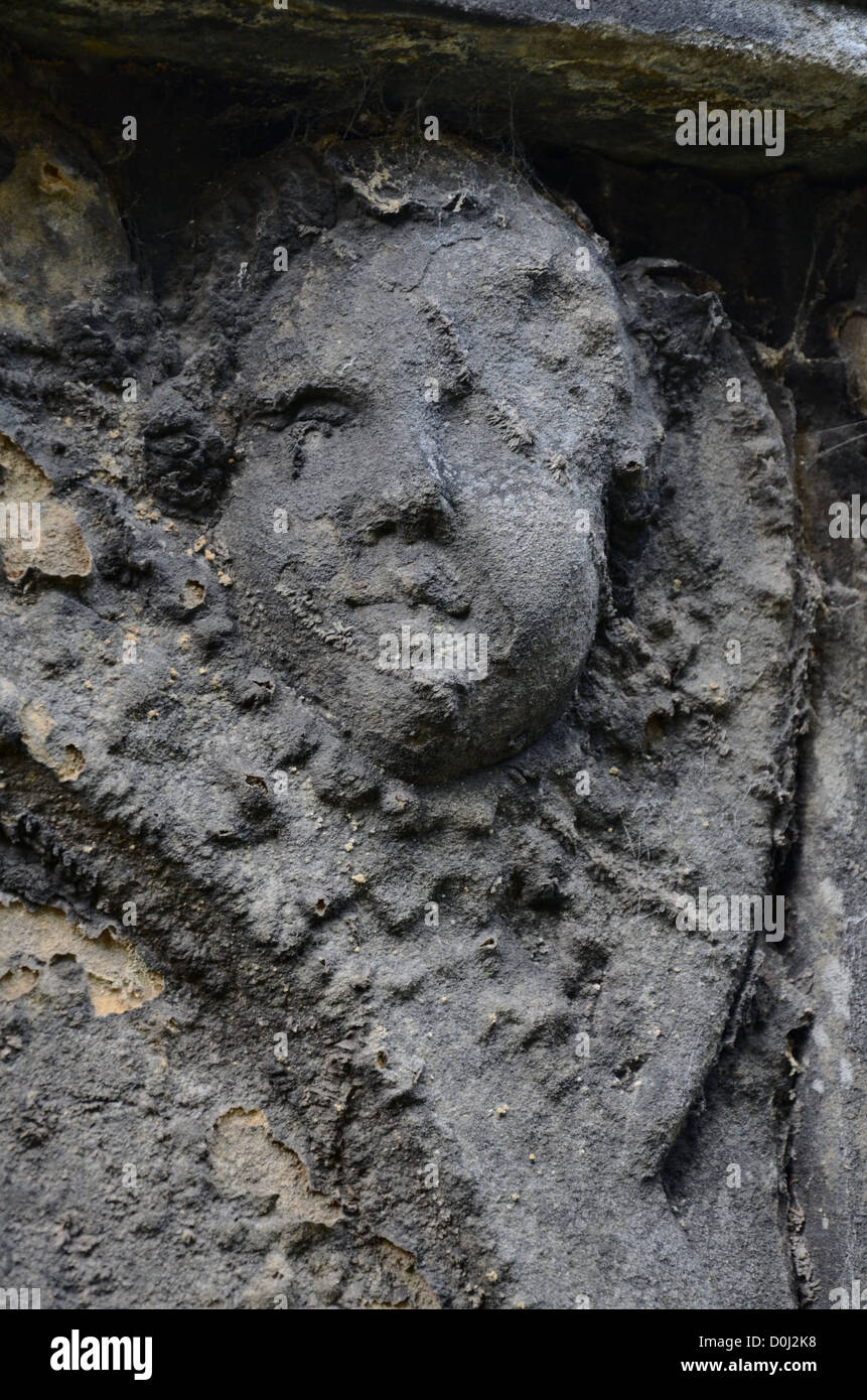 Detail from a monument in St Cuthbert’s Kirkyard in Edinburgh, Scotland