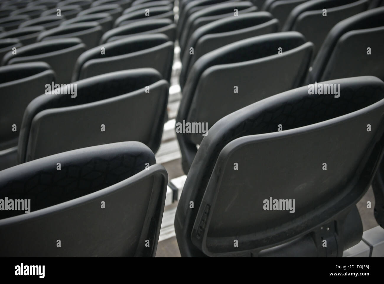 Empty Seats at a Sports Venue Stock Photo