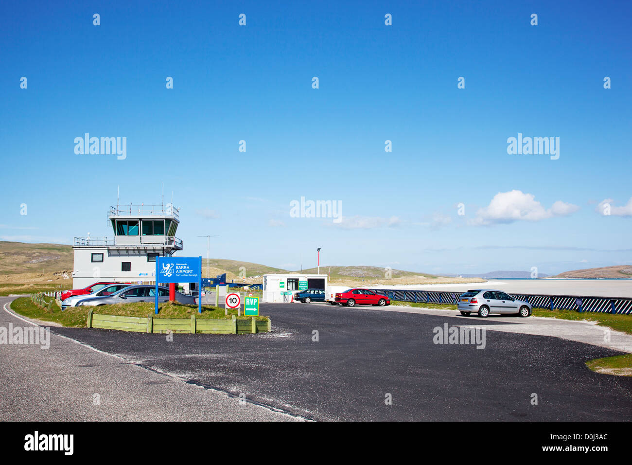 A Vview of Barra Airport. Stock Photo