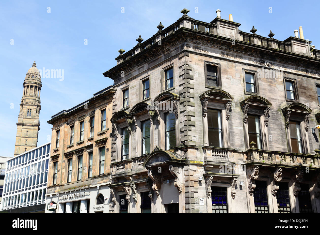 Detail of the former Royal Bank Building on Cathcart Street and Cross