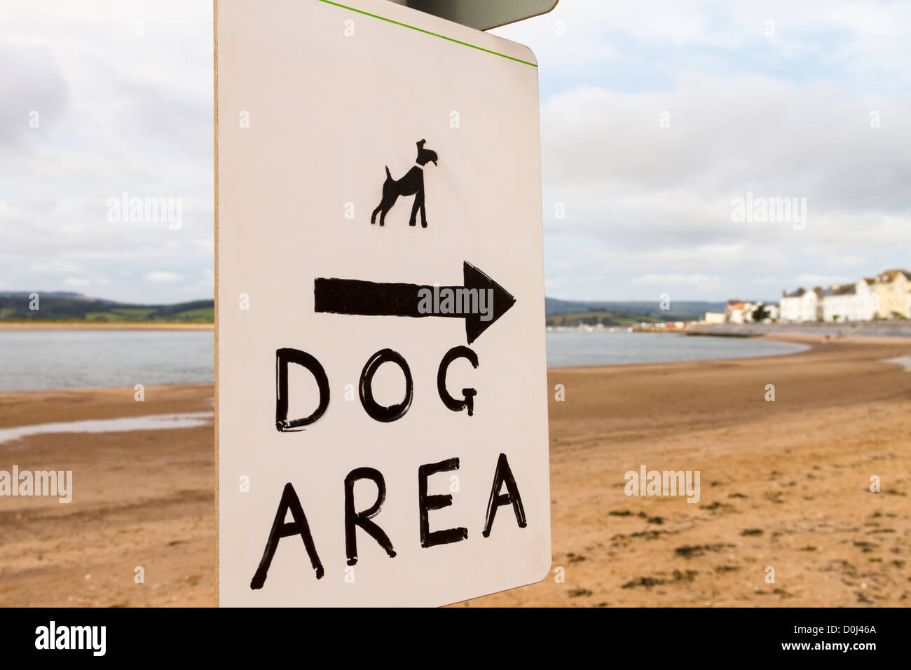 Dog area of beach Stock Photo