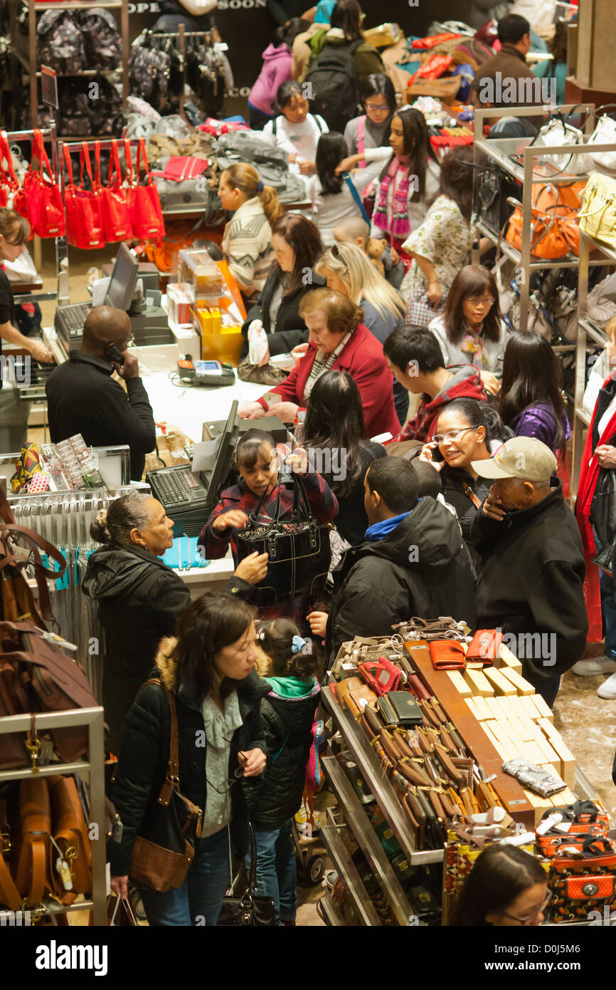 Shoppers Inside Macy S at Christmas Time in NYC Editorial Image