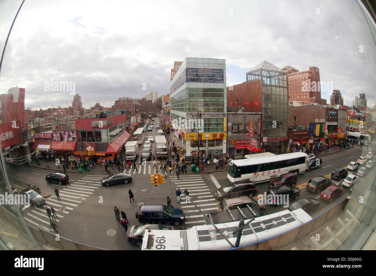 The neighborhood of Flushing, Queens in New York Stock Photo Alamy