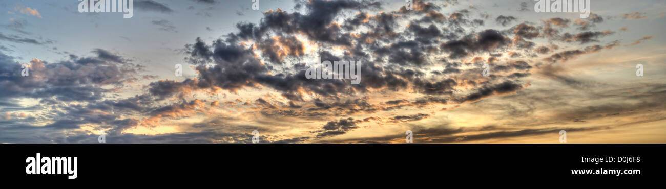 sunset clouds panoramic Stock Photo - Alamy