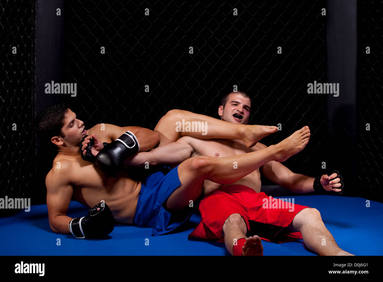 Mixed Martial Artists Fighting Stock Photo Alamy