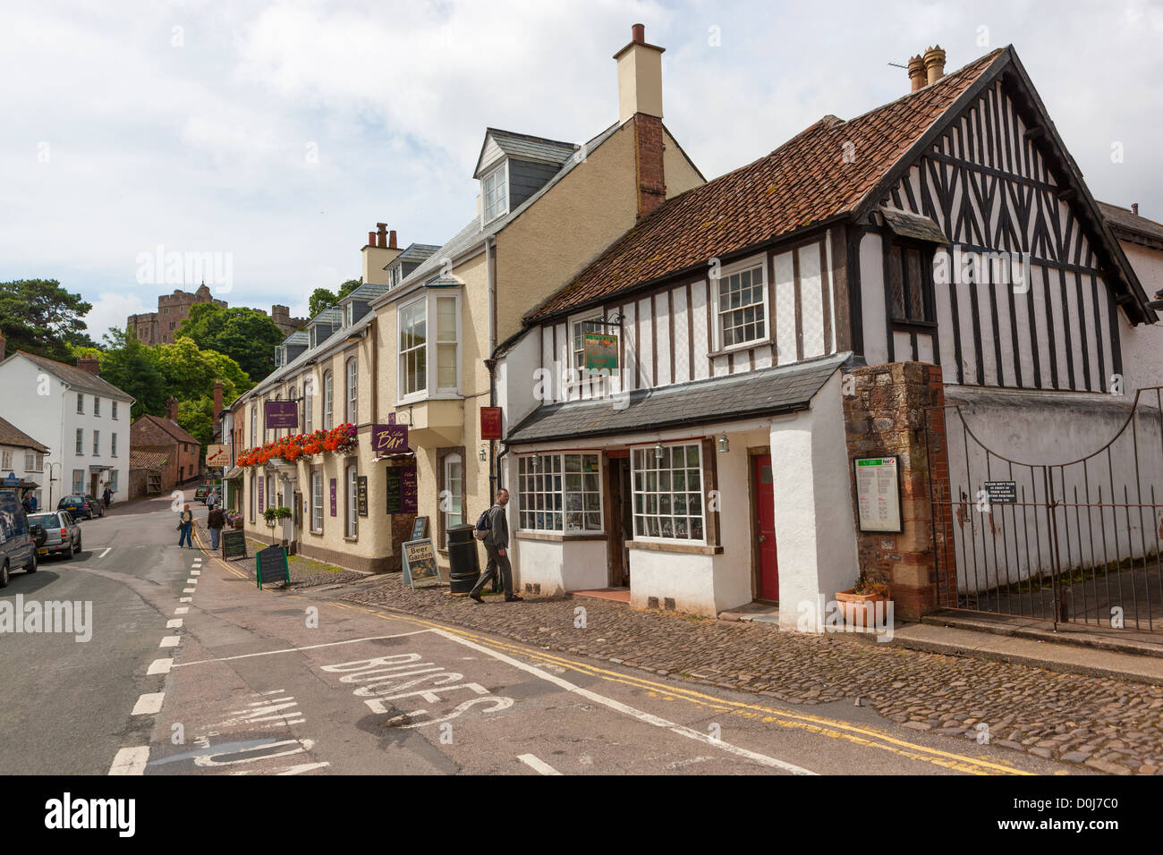 Medieval village of Dunster, Exmoor National Park Stock Photo Alamy