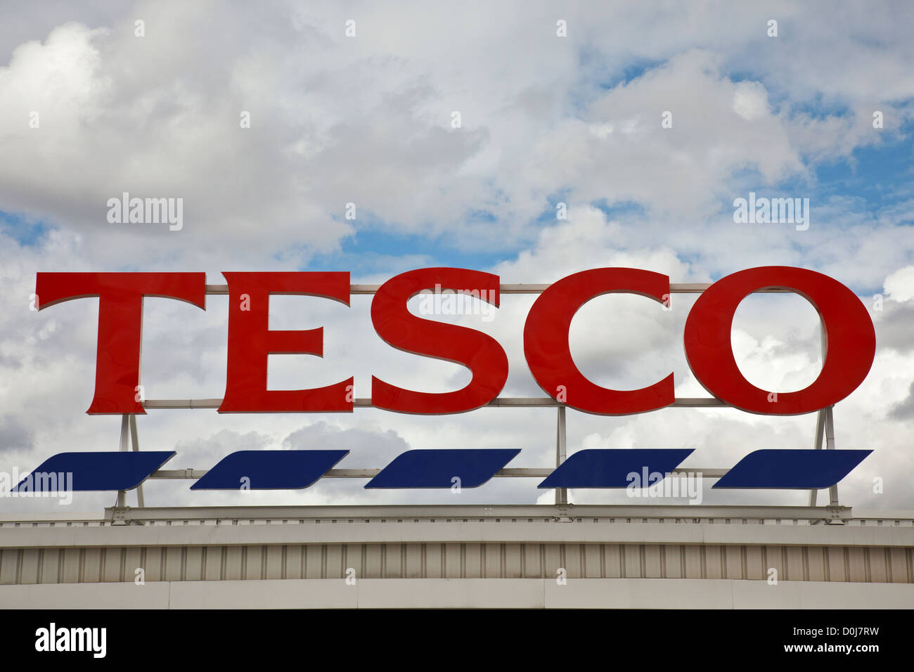 Generic image of a Tesco retail superstore sign. Stock Photo