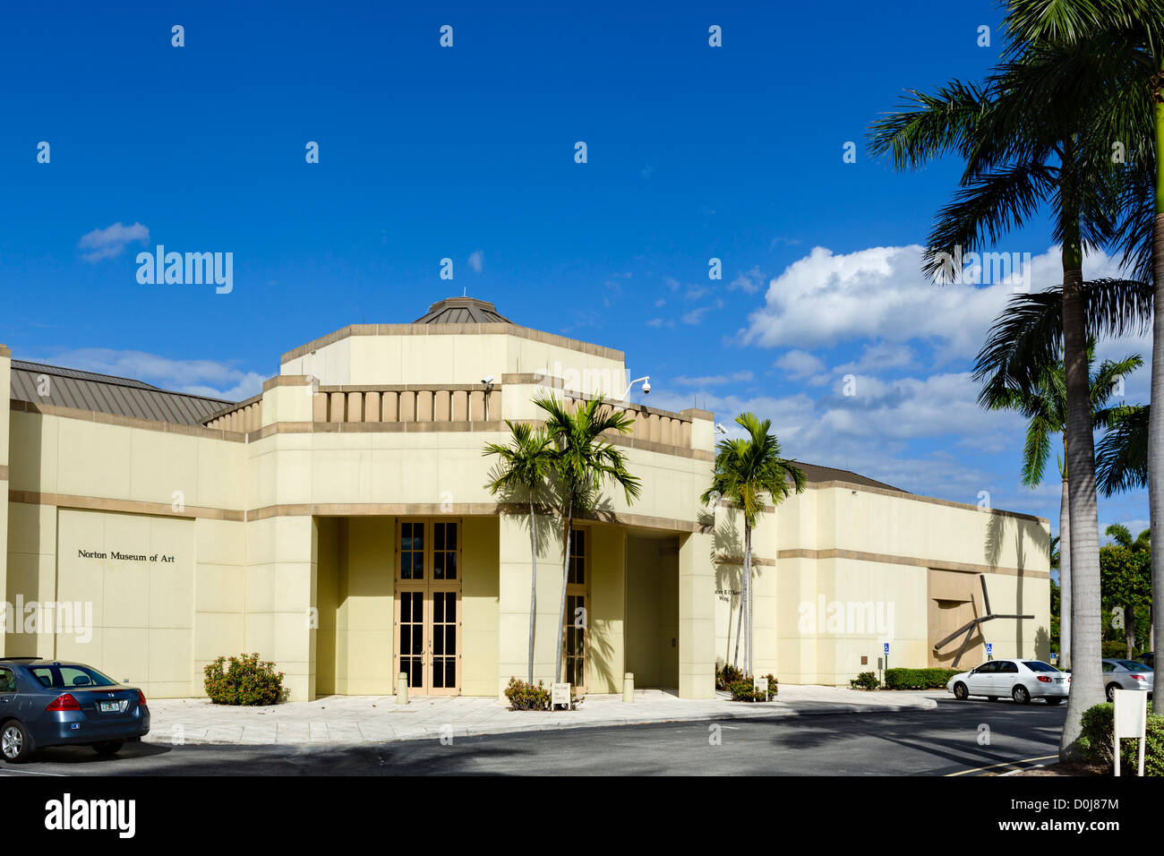 Entrance to the Norton Museum of Art, Esther B. O'Keeffe Wing, West Palm Beach, Treasure Coast, Florida, USA Stock Photo