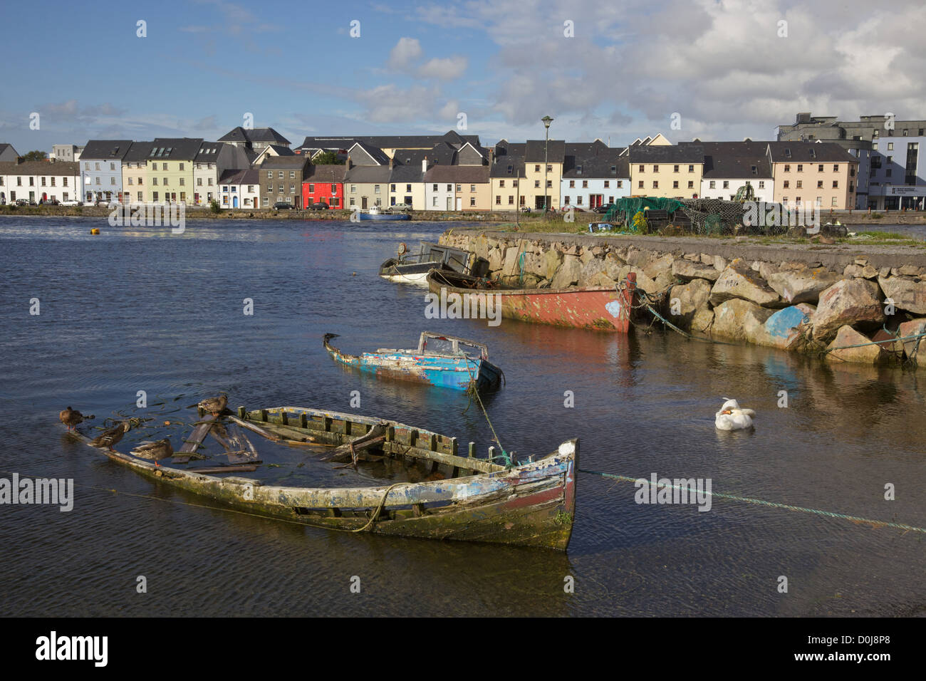 Boat graveyard in the Claddagh, Galway, Ireland Stock Photo Alamy