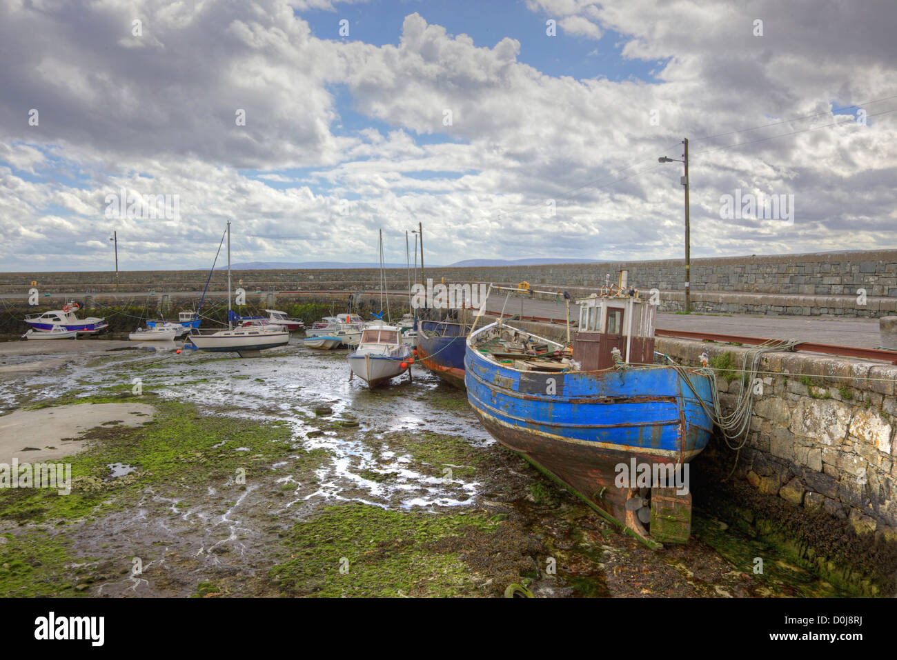 The Small Fishing Harbour At Barna Near Galway In Ireland Stock Photo the-small-fishing-harbour-at-barna-near-galway-in-ireland-stock-photo